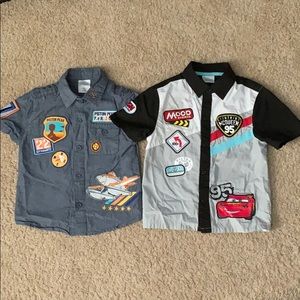 2 lightning mcqueen boy shirts